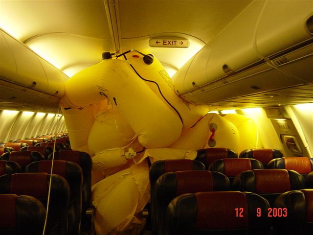 Inflated dingy
